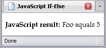 When foo = 5;