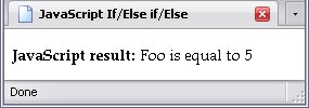 When foo = 5;